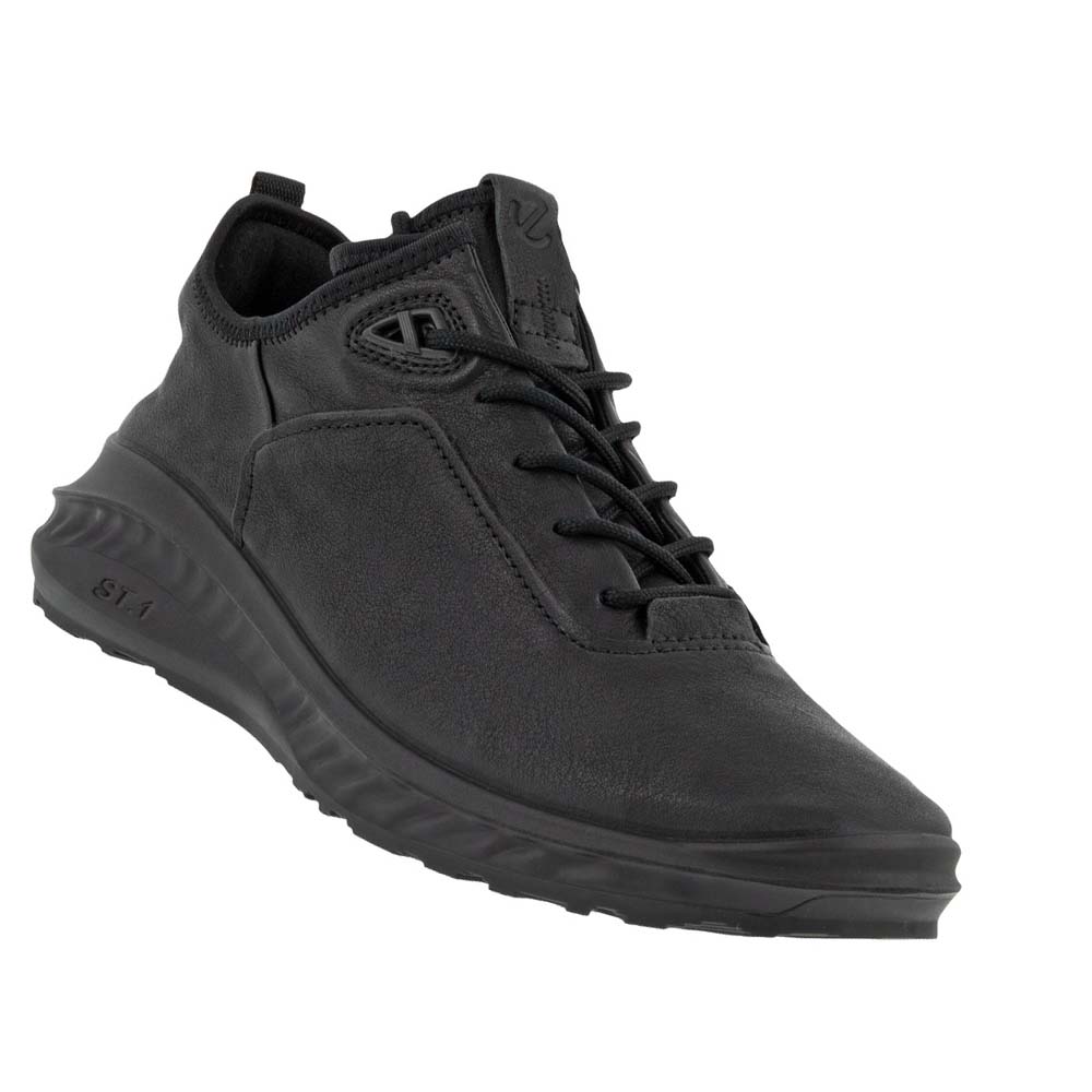 Men's Ecco St.360 Street Sneakers Black | USA 661WNB